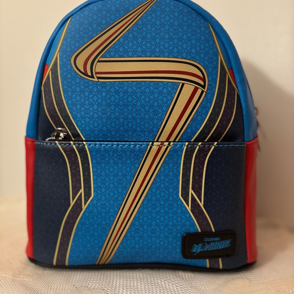 Marvel Blue and Red Backpack with Gold Accents